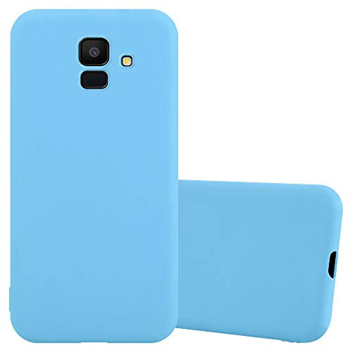 cadorabo Coque pour Samsung J6 2018 EU / J600 en Candy Bleu - Housse Protection Souple en Silicone TPU avec Anti-Choc et Anti-Rayures - Ultra Slim Fin Gel Case Cover Bumper