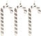 Christmas Concepts® Pack of 3–250mm (10) Extra Large Candy Cane Baubles – Shiny & Glitter Decorated – Christmas Decorations (Rose Gold)