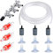CTRICALVER Three Way Air Flow Control Water Pump Splitter Distributor Lever Adapter with Check Valves, Oxygen Tube 5m, Suction Cups, Air Stone
