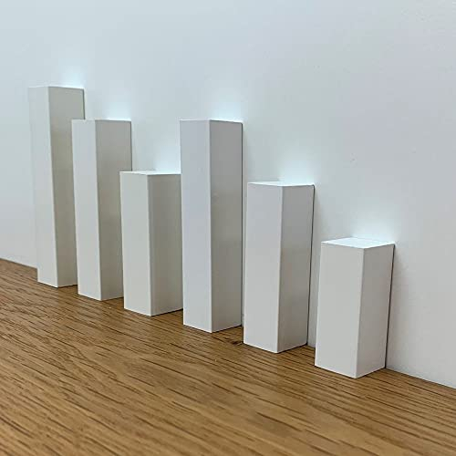 Trevendo® Eckstäbe Innenecke, Außenecke, Verbinder 15er Pack E2: 20 x 20 x 61 mm RAL9010