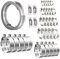hannger Band Schlauchschellen, 2m Edelstahl Rohrschellen Werkzeuge mit 1/4-2 verstellbare Bandschellen & 30PCS Schneckengetriebe Schlauchschellen DIY für Kraftstoff Kühler Automotive Mechanische