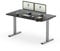 FLEXISPOT Höhenverstellbarer Schreibtisch 140×80cm, mit Haken und 25mm EINTEILIGER Tischplatte, ergonomischer Schreibtisch mit LED-Höhenanzeige und Memory-Funktion (Schwarz, Grau)
