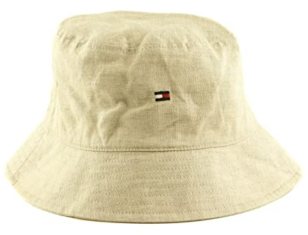 Tommy Hilfiger SPWW Essential Bucket Hat Linen Feather White