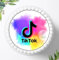 Für die Geburtstags Torte, Zuckerbild kompatibel mit: TikTok Tortenbild, Essbares Foto für Torten, Fondant, Tortenaufleger Ø 20cm, 0963z