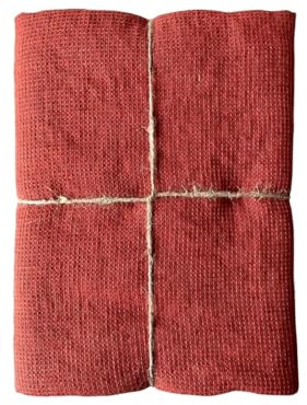 JOWOLLINA Feines Waffelpique Badetuch Saunatuch Leinen Stonewashed (Baked Clay, 70x140 cm)