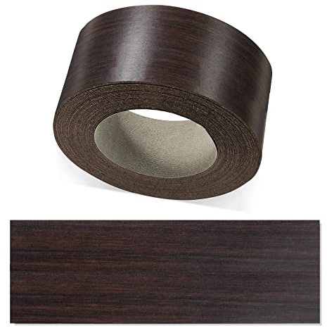 ben+camilla.com Kantenumleimer zum Aufbügeln | Schwarzbraun 45 mm x 5 m Rolle (glatt matt) | Premium Qualität für professionelle Ergebnisse | Kantenschutz