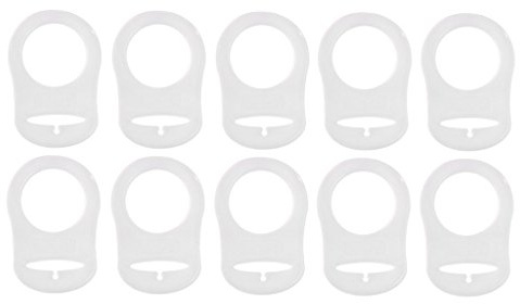 Oikabio 10 Stueck Silikon Ring Schnullerhalter Mannequin Adapter loeschen
