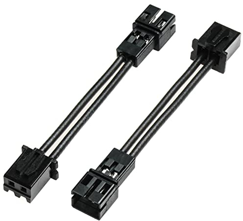 CRJ Lot de 2 câbles adaptateurs Mini XH 2,5 mm femelle vers Micro PH 2,0 mm mâle pour ventilateurs de refroidissement, capteurs et autres appareils
