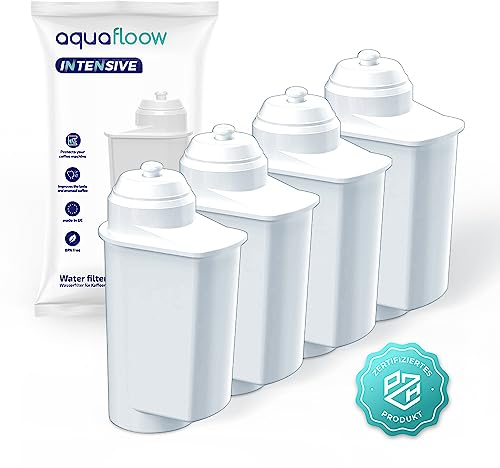 Aquafloow 4x Filtro Acqua da Caffè della Macchina Caffè, Sostituzione per Bosch Siemens | Compatibile con Siemens EQ Series, EQ 6, TZ70003, TCZ7003 e Bosch, TCZ7033, 467873 | Ricambio Brita Intenza