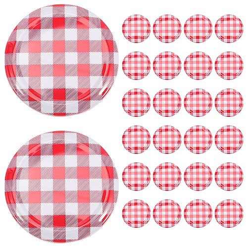 Canning Jars Lids 40Pcs Mason Canning Jar Lids Replacement Professional Jar Covers Wide Mouth Jar Lids Sealing Canning Covers Jar Covers 65mm Leak-Proof Storage Caps