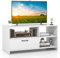 COSTWAY TV-Schrank, Lowboard mit Schublade & offenen Fächern, Fernsehtisch für Fernseher bis zu 50 Zoll, Fernsehschrank, TV-Regal für Wohnzimmer, 104,5 x 51,5 x 52 cm
