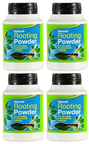4 x Natural Rooting Powder 75g White Rooting Formula Maintains Foster Healthy & Strong Roots Ideal for All Edible Plants Ornamental Cuttings & Grafting Robust Root Growth