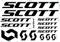 Generisch Stickers Aufkleber für Scott Rennrad oder Mountainbike, Schwarz TBS76