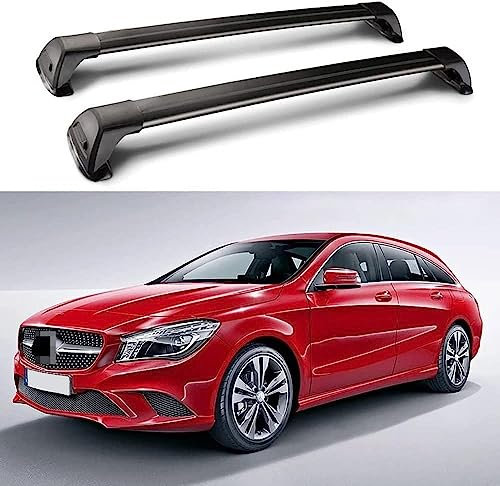 2 Stück Dachträger für Mercedes Benz CLA Class X117 Shooting Brake Wagon 2015-2019, Aluminium Dachgepäckträger Querträger Fahrradträger Dachboxen Gepäckträger, Auto Zubehör