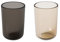 cawein Transparente Tasse (Set von 2) – wiederverwendbare Trinkgläser – spülmaschinenfester Becher – Zahnbürsten-Organizer – Badezimmer-Becher (schwarz & blaugrün)