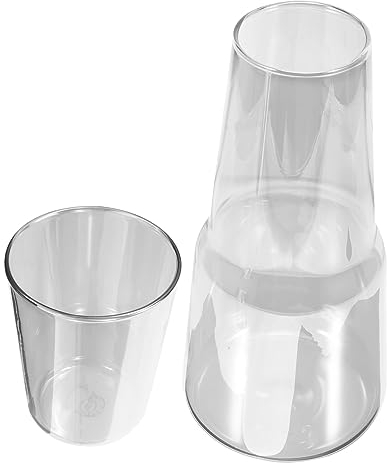 MILISTEN 1 Juego Botella De Agua Fria Para Una Botella Transparente Garrafas De Agua De Mesita De Noche Botella De Agua De Escritorio Jarra De Bebidas Jarra De Nevera Vaso Vidrio