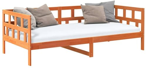 vidaXL Tagesbett ohne Matratze Wachsbraun 80x200 cm Massivholz Kiefer