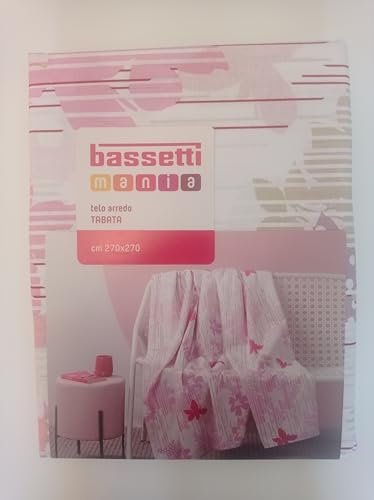 Bassetti Telo Arredo Copridivano Copritavola Lenzuolo Telo Mare Picnic Multiuso Granfoulard ELBA cm 270x270 100% Cotone Made In Italy (fiori viola)
