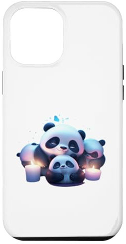 Hülle für iPhone 15 Pro Max Schlafender Panda Bär Schlaf Bärchen Nacht Outfit Teddybär