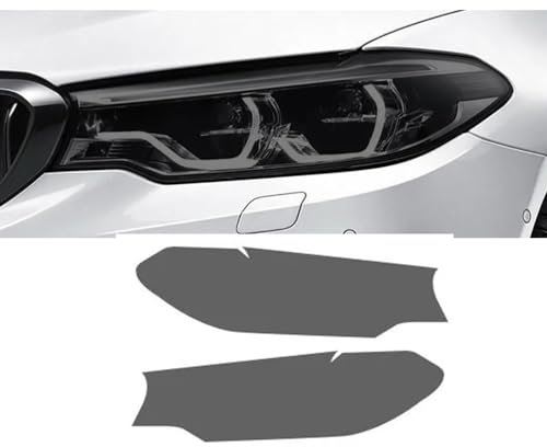 Conpert Autoscheinwerfer Schutzfolie für BMW 5er G30 G31 2017–2020, geräucherter schwarzer TPU-Aufkleber, Auto-Scheinwerfer-Schutzfolie