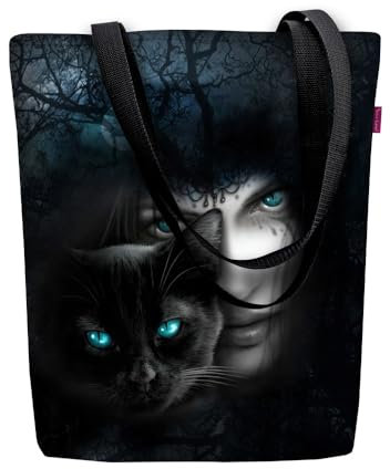 Bertoni Tasche Schultertasche Einkaufstasche Umhängetasche Shopper Tote Bag Handtasche Codura Mit Reißverschluss Sunny 40x36x2 cm Moonlight