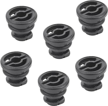 Partuto Ölablassschrauben-Pan-Gewindereparatur Nr. 06L103801 - Ölablassmutter Ölablassschraube - für Audi A3 2015-2020 Kunststoff Schwarz - 6 Stück