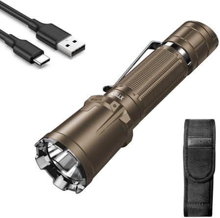 klarus Tactiacl Torch with Dual Tail Switch Rechargable Waterproof for Camping Hiking Cycling Emergency (X11GT)