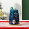 MAGICVOGEL Keramik Weihnachtsbecher mit Strohhalm und Deckel Süße 3D Weihnachtsbaum Form Kaffeetasse Weihnachtstasse Geschenk Trinkbecher für Weihnachten Neujahr Geburtstag (Blau)