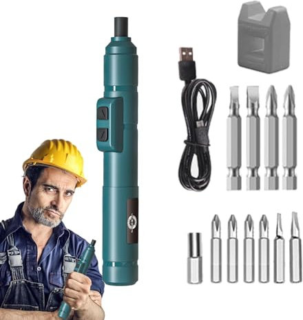 Precision Electric Screwdriver - Small Laptop Screwdriver Kit with Magnetic Bits - 1300mAH Tool Kit, Multifunctional Automatic Electric Screwdriver for PC Building