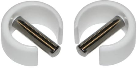 cyclingcolors 2x Clip de fixation avec goupille Ø 3mm pour manivelle volet roulant Ø 10mm extérieur couleur blanc Fenêtre Store Ouverture Fermeture Clipsage
