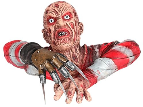 nezababy Freddy Statue Nightmare Krueger Tomb Walker Dekor Halloween Horror Dekoration Geschenk Bewegliche Figur Dekoration Halloween-Requisiten (Freddy Statue)