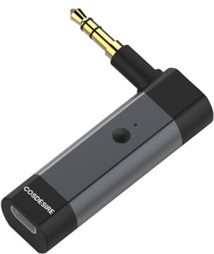 COSDESIRE Bluetooth Adapter with 3.5mm AUX Jack and Built-in Microphone for Beats Mixr/Solo 2 / Studio 2 / Executive/Pro Wired Headphones, Wireless Audio Receiver/Carkit for Speaker/Car Audio