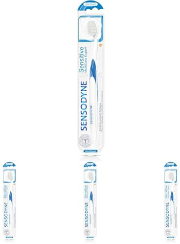 Sensodyne Sensitive MultiCare Expert Zahnbürste, weich, speziell entwickelt für Menschen mit schmerzempfindlichen Zähnen, 1 Stück (Packung mit 4)