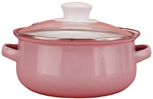 Marmite en verre marmite de cuisine rose marmite de cuisson des aliments petit marmite de soupe ramen nouilles belle couverture en verre marmite épicerie poignée