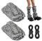 NBEADS Faux Fur Fuzzy Leg Warmers, Women's Furry Boot Covers with Strap Warm Fur Boot Cuffs Medieval Fuzzy Leg Warmers for Women Viking Costume Halloween Cosplay Accessory