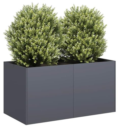Xichuzi Pflanzkübel Anthrazit 80x40x40 cm Kaltgewalzter Stahl, Blumentopf Gross, Blumenkasten Balkon, übertopf, Pflanzkasten, Flowerpot, Kräuterbeet Für Die Küche, Vertikalbeet - 860670