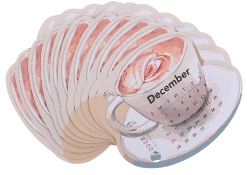 BCOATH Tischkalender Kleiner Kaffee Kalender Mit Austauschbaren Einlagen Dreilochbindung Für Tägliche Planung Und Organisation Zu Hause Büro