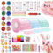 JXAXD 77 Stücke Nano Tape Bubbles Set, Coole Sachen für Mädchen, Super Elastische Nano Klebebänder für Stressabbau und Spaß, Selbstklebendes Bubble Tape DIY, Bubble DIY Craft Kit für Mädchen, Jungen