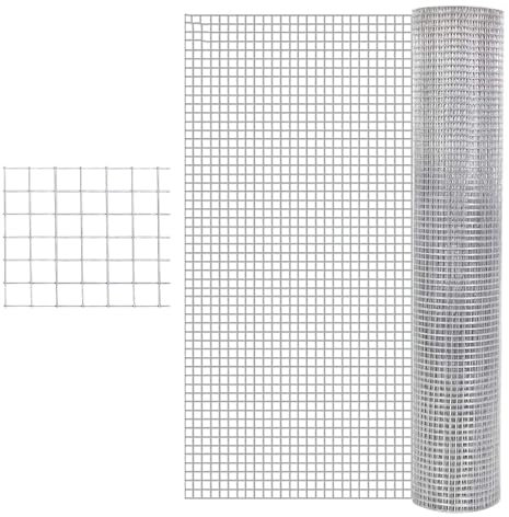 Grillage soudé en Acier Inoxydable 304, Grillage métallique 1/2 Pouce, Grillage à Poules, Grillage de Jardin (1 m x 5 m).