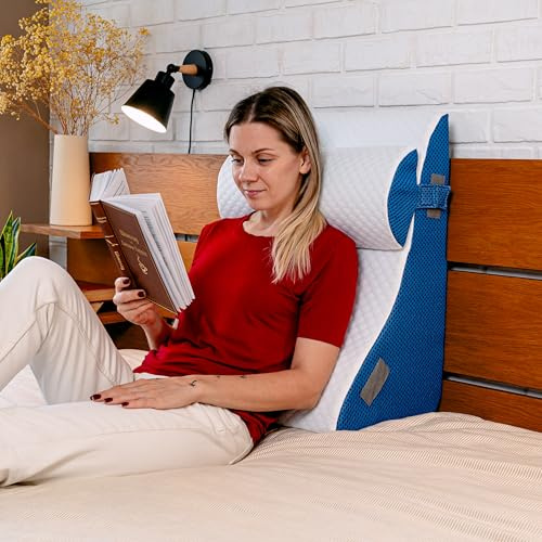 Ritalia® Ersatzbezug für Keilkissen 60x48x30 cm Kissen Nicht inbegriffen Extra Waschbarer Bambusbezug Oeko-TEX Kompatibel mit Lesekissen und Antireflux-Kissen Hygienischer Ersatz