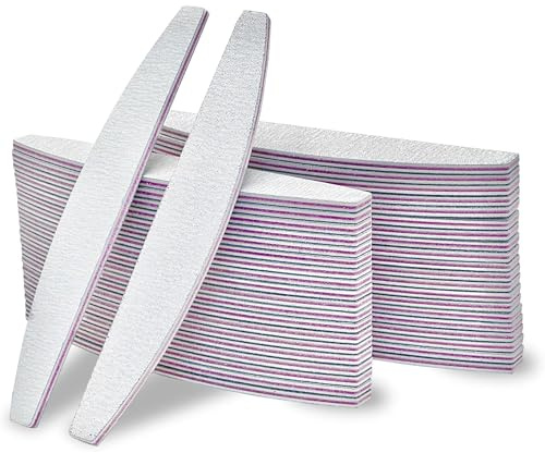 Lewer Limas de uñas profesional 180/240 grano, 10 unidades, gris/lila