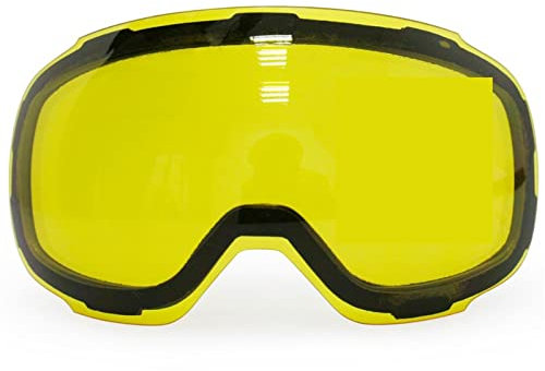 ETZRYSYB Ski glasses Original Yellow Graced Magnetic Lens for ski goggles anti-fog ski glasses snow goggles Night Skiing(Only Lens)