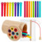 Jokapy Legno Sensoriale Colore Assortimento Tazza Esercizio Belle Abilità Bambini Ordina Giocattoli Messa a fuoco Colore Colore per i Bambini(Color
