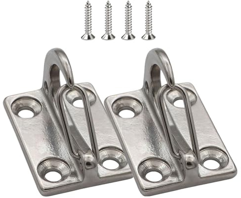Wall Hook for Dog Leashes - 2 Pack Canine Hitch | Rustproof Stainless Steel Secure Dog Leashes Wall Mount | Practical Lead Management Mount | Durables Tie Out for All Dogs, Indoor and Outdoor Use