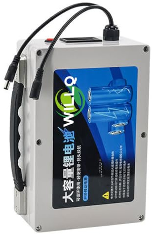 WILLQ Wiederaufladbarer 12-V-Lithium-Akku 10Ah 20Ah 30Ah 40Ah 50Ah 60Ah 80Ah 100Ah als Notstromversorgung für solarbetriebene Außen-Leuchtkästen zur Überwachung und Werbung,12v 50ah