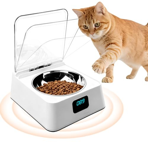Distributeur automatique de nourriture humide pour chat - 350 ml - Avec capteur infrarouge - Distributeur de nourriture silencieux pour chats et petits chiens - Rechargeable par USB