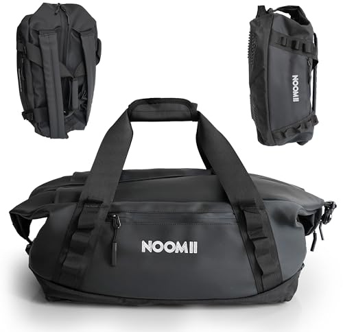 NooMii Sporttasche mit Rucksack-Funktion – 2-in-1 Gym-Tasche, Reisetasche aus Nylon – 40 L Travel-Bag, Fitness-Tasche umwandelbar zum Rucksack, Gym Bag mit Reißverschluss & Schultergurt