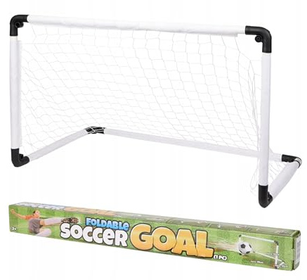 Generico Porta da Calcio Pieghevole, 89x55x55 cm, Ideale da Usare al Mare, in Piscina o da Portare in Vacanza