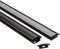 LED Aluprofil A25 schwarz Einbauprofil + Abdeckung opal Alu Schiene Leiste für LED-Streifen-Strip 2m