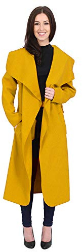Minni Rossa Womens Ladies Italian Trench Long Coat Waterfall Duster Cape Belted Cardigan Jacket Plus Size UK